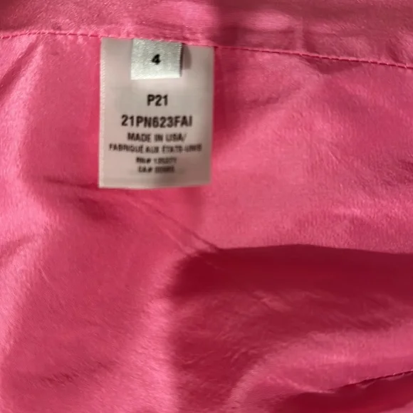 Oscar de la Renta Ruffle Bow Strapless Silk Dress - Picture 6 of 8